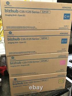 4 Genuine Konica Minolta Bizhub C35 C25 Imaging Unit IUP14Y IUP14C IUP14C IUP14M