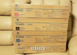 4 Genuine Konica Minolta TN314K TN314C TN314M TN314Y BCMY Toner Cartridges OEM