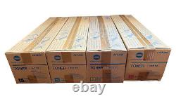 4 Genuine Konica Minolta TN711K TN711C TN711M TN711Y Toner Cartridges OEM SEALED