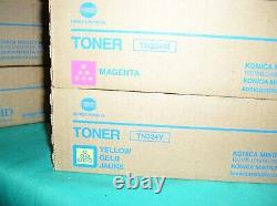 Genuine KONICA MINOLTA TN324K TN324Y TN324M TN324C Toner Cartridges, Set of 4