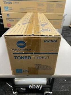 Genuine Konica Minolta A3VU430 TN711C Cyan Toner For C654 C654e C754 C754e New