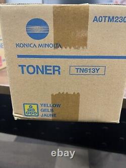 Genuine Konica Minolta BizHub C452, C552, C652, TN613Y Yellow Toner New A0TM230