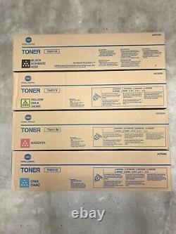 Genuine Konica Minolta C451, C550, C650 Toner TN611 Set of 4 B, Y, M, C New in box