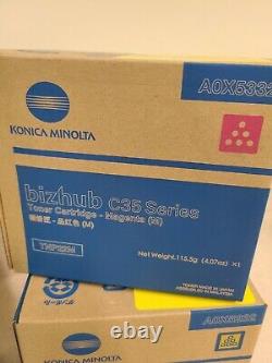 Genuine Konica Minolta Set C35 TNP22K TNP22M TNP22C TNP22Y Toner Cartridges