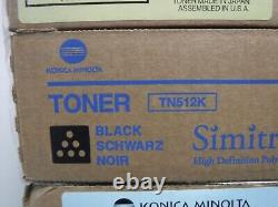 Genuine Konica Minolta Set Of 4 Toners TN512 K/Y/M/C AK33K132 A33K23C/33C/43C