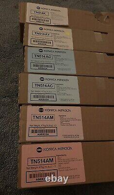 Genuine Konica Minolta TN-514 CMYK Toner Cartridge Sets BizHub C458 C558 C658
