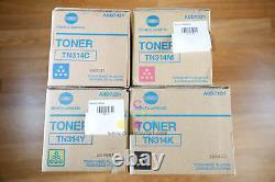 Genuine Konica Minolta TN314 CMYK Toner Cart BizHub C353/C353P Same Day Shipping
