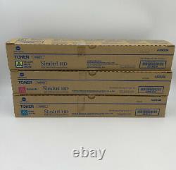 Genuine Konica Minolta TN321 Color Toner Set of 3 CMY TN-321 New With Open Box
