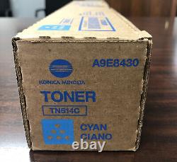 Genuine Konica Minolta TN514C A9E8430 Cyan Toner Bizhub C458 /C558 /C658 OEM