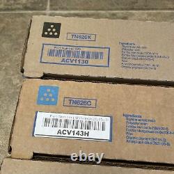 Genuine Konica Minolta TN626 Complete Set K/C/M/Y New Sealed