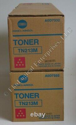 Genuine Konica Minolta Toner Lot 4 TN213C Cyan+2 TN213M Magenta+2 TN213Y Yellow