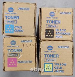 Genuine Konica Minolta Toner TN514 set CMYK A9E8130 A9E8230 A9E8330 A9E8430
