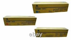 Genuine OEM Konica A0TM230, A0TM330, A0TM430 3-Toner Set TN613C/M/Y (30K each)