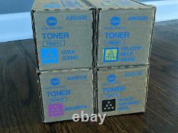 Genuine Toner Set CMYK TN221 Konica Minolta Bizhub C227 C287 Cyan Yellow Magenta