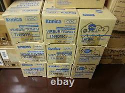 IPL013 One set of 4 Genuine Konica Minolta TN401K Black Toners Value $ 650