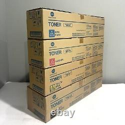 Konica Minolta (TN214) Toner Cartridge Set x4 C, M, Y, K, For BIZHUB C200 NEW