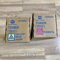 Konica Minolta TN512M & TN512Y Genuine A33K332 A33K232 Toner Cartridge Open Box