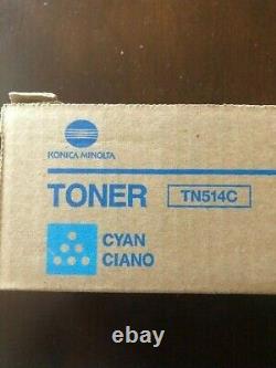 Konica Minolta TN514C (A9E8430) Cyan Toner (Genuine OEM)