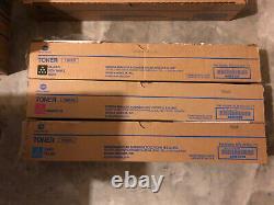 Lot Of 3 Brand New Genuine Konica Minolta TN221 A8K3130 A8K3330 A8K3430 Toner
