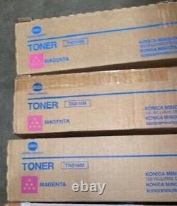 Lot Of 3 Genuine Konica Minolta TN514M Magenta Toner Cartridges