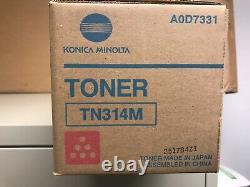 Lot Of 3 Genuine Konica Minolta Toner Cartridges Tn314c, Tn314m, Tn314y Free Ship