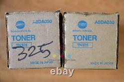 Lot of 2 Genuine Konica Minolta TN325 K Toner Cartridges BizHub 308/368 Same Day