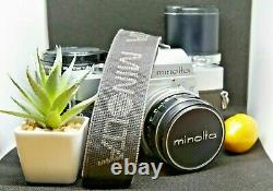 Minolta SRT 101 & Three Lenses with Minolta genuine strap from Japan #0115