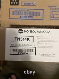 New Genuine Konica Minolta TN514 Set Toner Cartridges BLACK x 2 & COLOR A9E8130