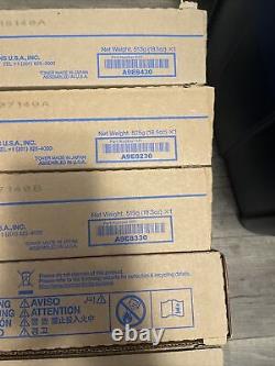New Genuine Konica Minolta TN514 Set Toner Cartridges BLACK x 2 & COLOR A9E8130
