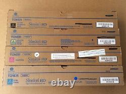 New! Lot of 4, Genuine Konica Minolta CMYK TN321 Toner Set Half yield