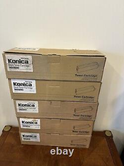 SET OF 5 Genuine Konica Minolta 960890,91,92,93 High Yield Toner Cartridge 2BYMC