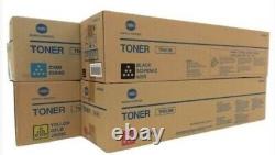 Set 4 Genuine Factory Sealed Konica Minolta TN413 TN613 Toner Cartridges
