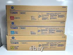 Set Of (3) Konica Minolta TN613C Cyan & TN613Y Yellow & TN613M Magenta Toner