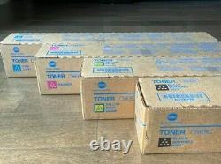 Set of 4 OEM Genuine Konica Minolta TN619 Toner Cartridges CMYK Free Shipping