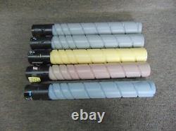 TN321K x2 TN321M TN321C TN321Y KMCY Genuine Konica Minolta Color Toners (5 pack)