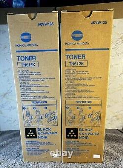 TN612K Black Toner QTY(2) Brand NEW Konica Minolta Genuine & Original