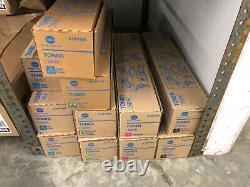 TN615 CMYK Lot of 4, Genuine Konica Minolta BIZHUB PRESS C8000 Toner