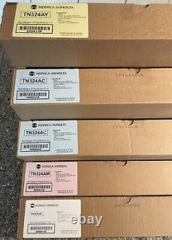 11 boîtes - Nouveau toner OEM authentique Konica Minolta TN324 K/C/M/Y pour C258 C308 C368