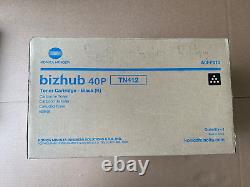 Nouvelle cartouche de toner noire Konica Minolta TN412 authentique pour Bizhub 40P A0FP013