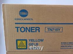 Véritable Cartouche Konica Minolta Tn715y Tn715k Tn715c Yellowithcyan/ Toner Noir
