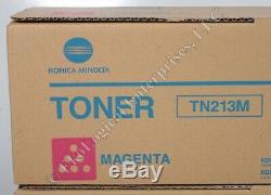 Véritable Konica Minolta Toner Lot 4 Tn213c Cyan + 2 Tn213m Magenta + 2 Tn213y Jaune