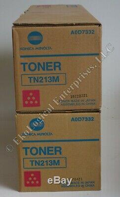Véritable Konica Minolta Toner Lot 4 Tn213c Cyan + 2 Tn213m Magenta + 2 Tn213y Jaune