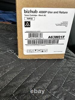 Véritable / OEM Konica Minolta TNP35 / A63W01F Boîte de nettoyage de toner noir avec LIVRAISON GRATUITE