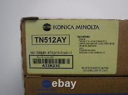 Véritable jeu de 4 toners Konica Minolta TN512 K/Y/M/C AK33K132 A33K23C/33C/43C