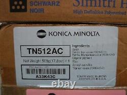 Véritable jeu de 4 toners Konica Minolta TN512 K/Y/M/C AK33K132 A33K23C/33C/43C